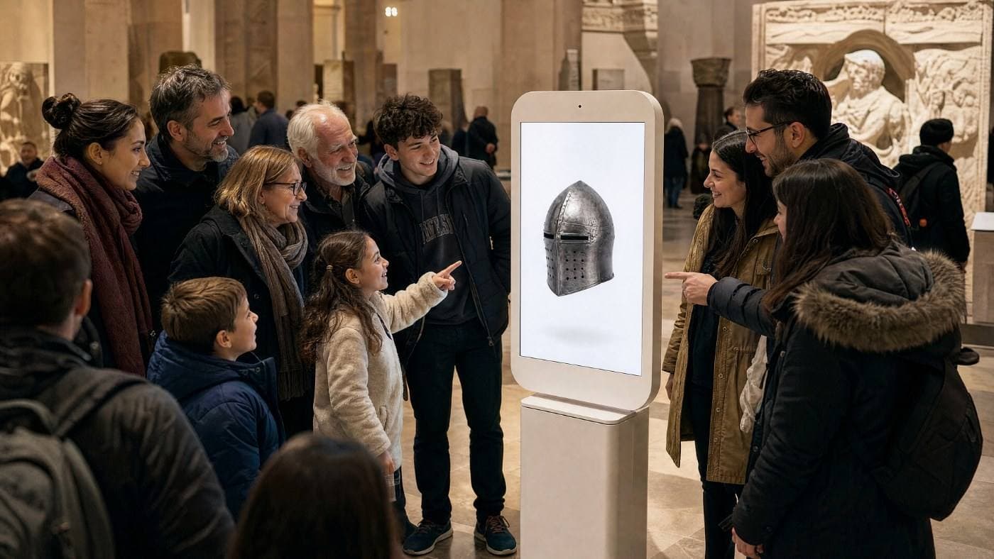 Display olografico Vis a Vis in uno spazio espositivo